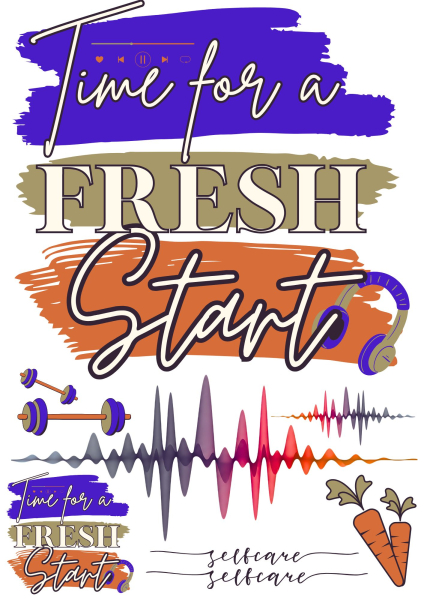 Bügelbild Time for a new start "Electric Forest"